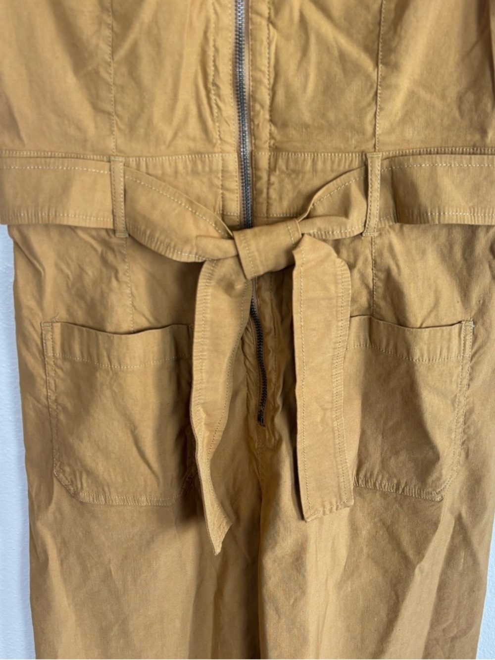 Anthropologie Maeve The Colette Weekend Jumpsuit Size 10 Honey Wide Leg NWT - Picture 9 of 10